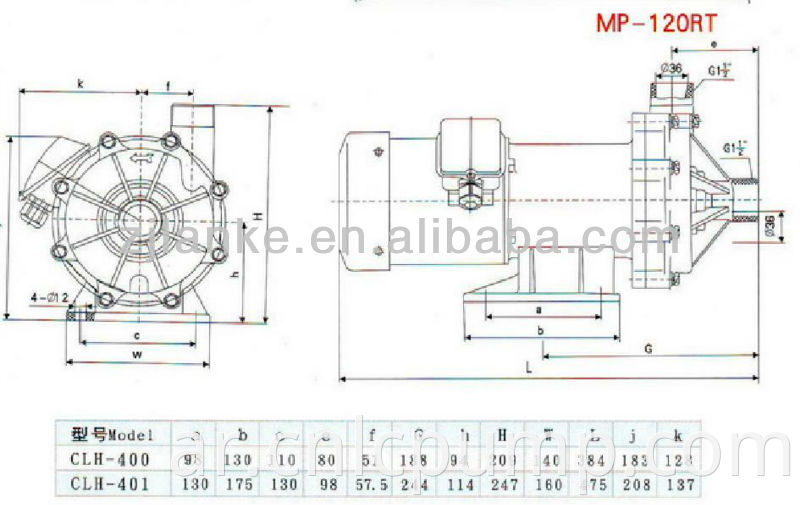 MP-10RN مضخة مدفوعة مغناطيسية